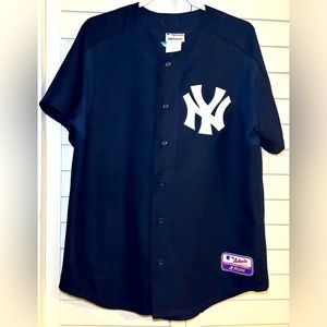 Y2K New York Yankees Baseball Jersey Majestic Matsui 55 L Made USA
